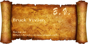 Bruck Vivien névjegykártya